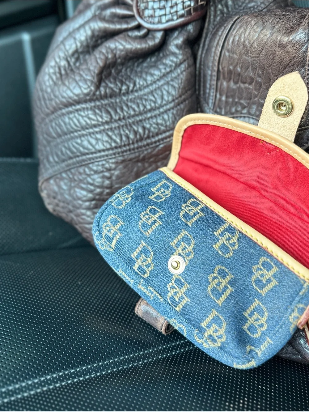 Dooney & Bourke Denim Monogram Wristlet